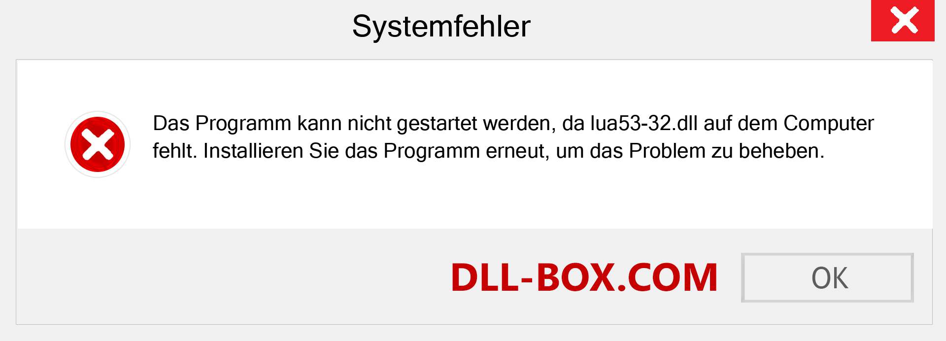 lua53-32.dll-Datei fehlt?. Download für Windows 7, 8, 10 - Fix lua53-32 dll Missing Error unter Windows, Fotos, Bildern